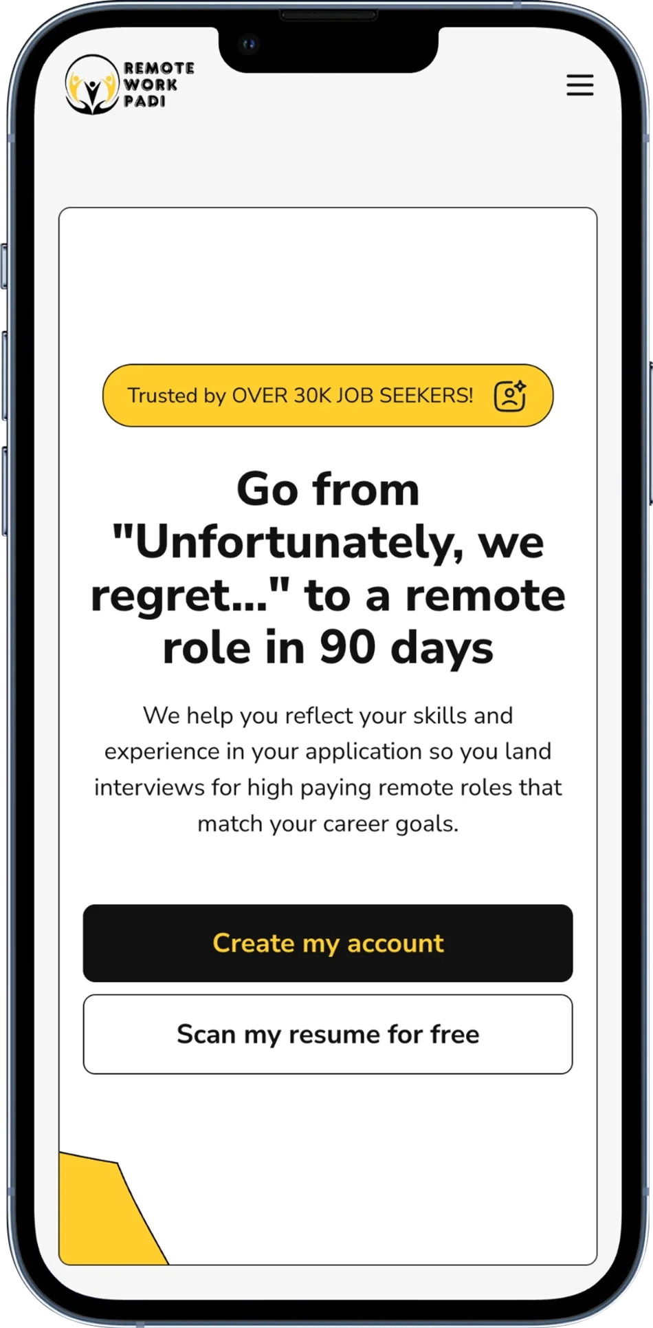 RemoteWorkPadi mobile app